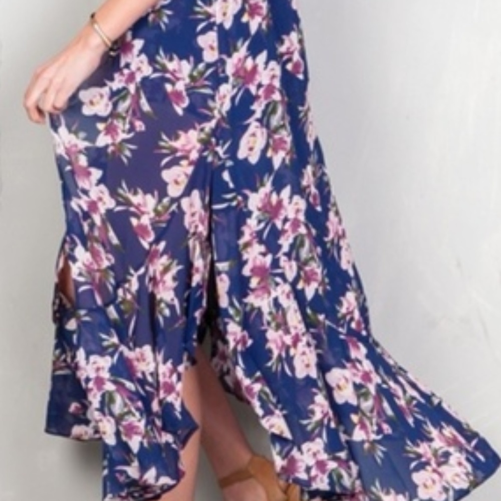 FLORAL MAXI ROMPER - Picture 2 of 2